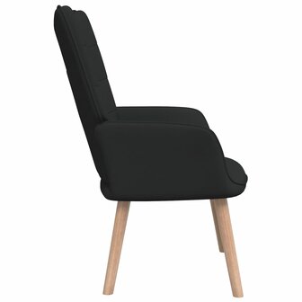Relaxstoel stof zwart 3