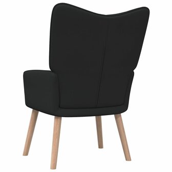 Relaxstoel stof zwart 4