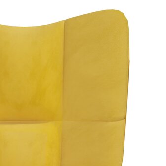 Relaxstoel fluweel mosterdgeel 5