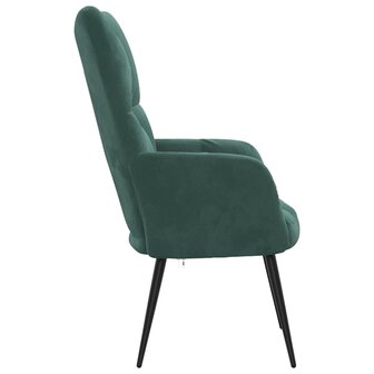 Relaxstoel fluweel donkergoen 4
