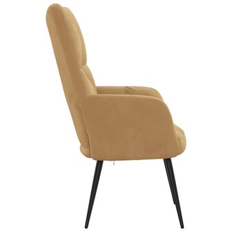 Relaxstoel fluweel bruin 4