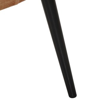 Fauteuil met voetensteun canvas bruin 7