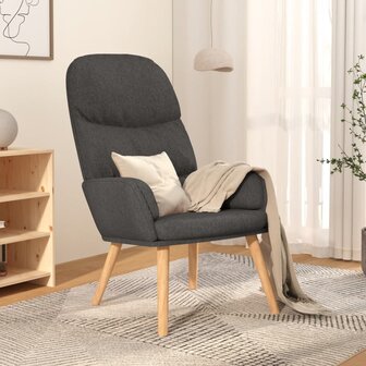 Relaxstoel stof donkergrijs 1