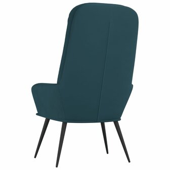 Relaxstoel fluweel blauw 5