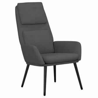 Relaxstoel stof donkergrijs 2