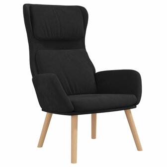 Relaxstoel fluweel zwart 2