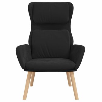 Relaxstoel fluweel zwart 3