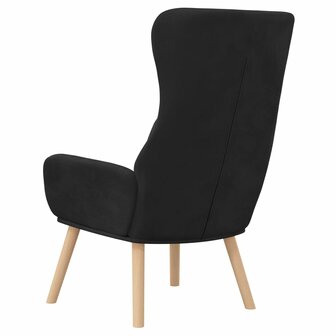 Relaxstoel fluweel zwart 5