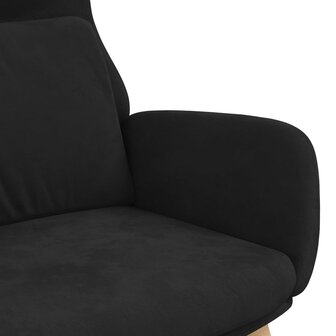 Relaxstoel fluweel zwart 6