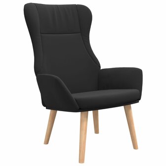Relaxstoel stof zwart 2