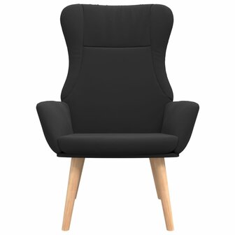 Relaxstoel stof zwart 3