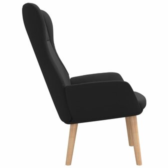 Relaxstoel stof zwart 4