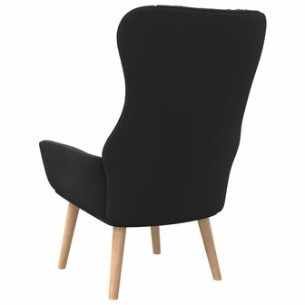 Relaxstoel stof zwart 5