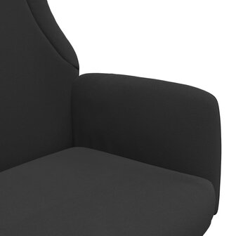 Relaxstoel stof zwart 6