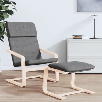 Relaxstoel stof donkergrijs 3