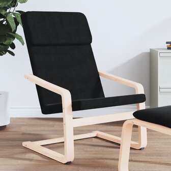 Relaxstoel stof zwart 1
