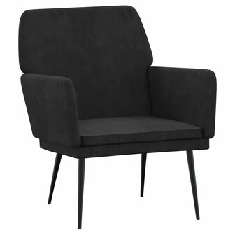 Fauteuil 62x79x79 cm fluweel zwart 2