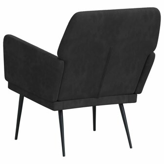 Fauteuil 62x79x79 cm fluweel zwart 5