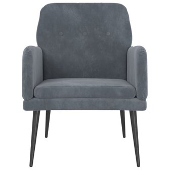 Fauteuil 62x79x79 cm fluweel donkergrijs 3