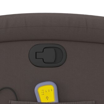 Sta-op-massagestoel verstelbaar echt leer donkerbruin 12