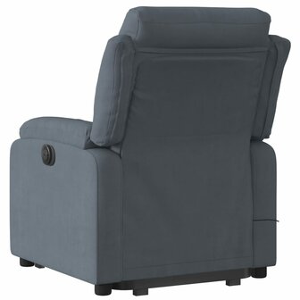 Sta-op-massagestoel verstelbaar fluweel donkergrijs 4