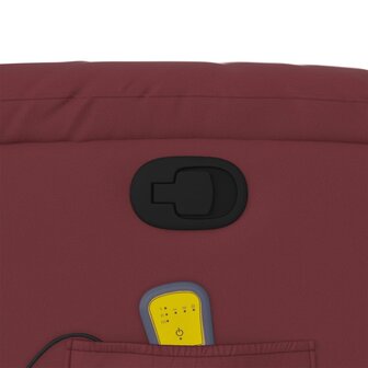 Sta-op-massagestoel verstelbaar kunstleer wijnrood 12