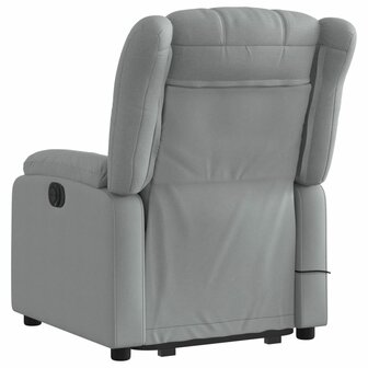 Sta-op-massagestoel verstelbaar stof lichtgrijs 5