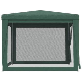 Partytent met 4 mesh zijwanden 3x3 m HDPE groen 4
