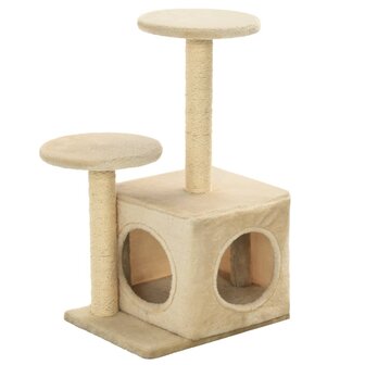 Kattenkrabpaal met sisal krabpalen 60 cm beige 2