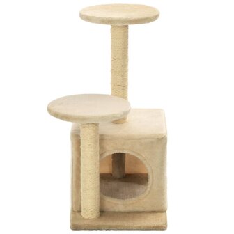 Kattenkrabpaal met sisal krabpalen 60 cm beige 5