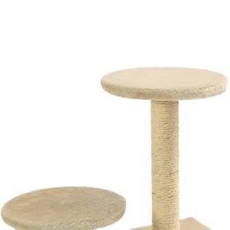 Kattenkrabpaal met sisal krabpalen 60 cm beige 6