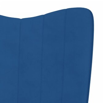 Relaxstoel fluweel blauw 6