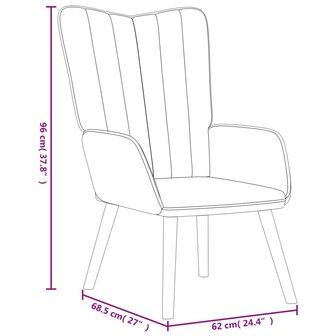 Relaxstoel fluweel blauw 8