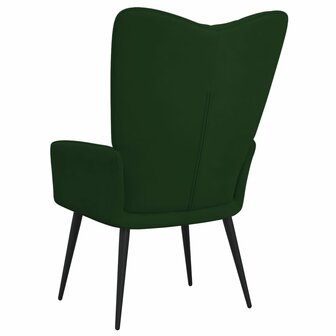 Relaxstoel fluweel donkergoen 4