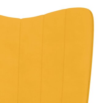 Relaxstoel fluweel mosterdgeel 5