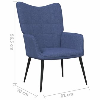 Relaxstoel stof blauw 6