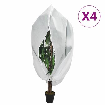 Plantenhoezen met ritssluiting 4 st 70 g/m&sup2; 3,14x2,5 m 1
