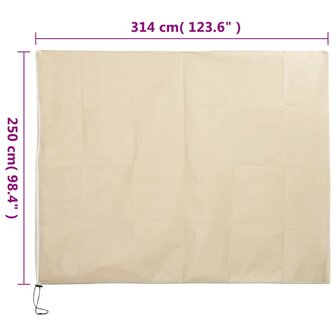 Plantenhoezen met ritssluiting 4 st 70 g/m&sup2; 3,14x2,5 m 10