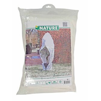 Nature Winterhoes met rits 70 g/m&sup2; 2,5x2,5x3 m wit 5