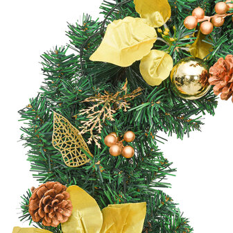 Kerstslinger met LED-lampjes 2,7 m PVC groen 5