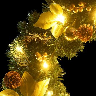 Kerstslinger met LED-lampjes 2,7 m PVC groen 6