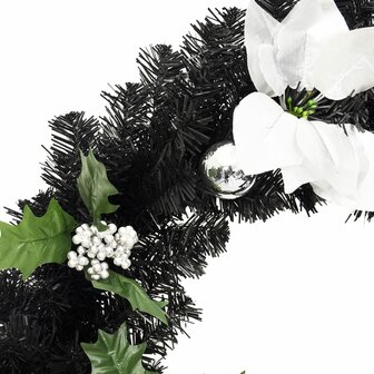 Kerstslinger met LED-lampjes 2,7 m PVC zwart 5