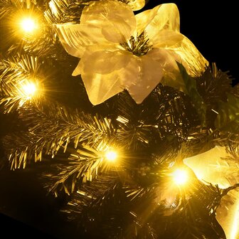 Kerstslinger met LED-lampjes 2,7 m PVC zwart 6