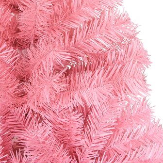 Kunstkerstboom met standaard 210 cm PVC roze 4