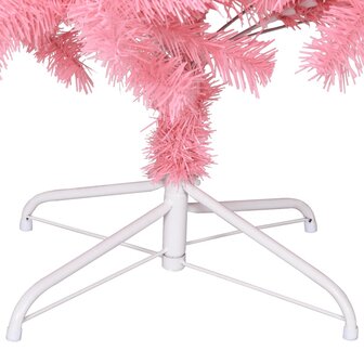 Kunstkerstboom met standaard 210 cm PVC roze 5