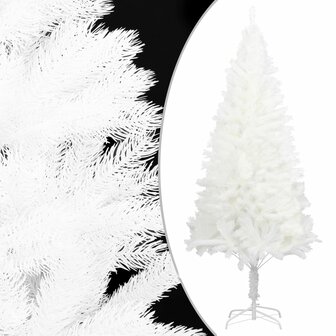 Kunstkerstboom met levensechte naalden 120 cm wit 1