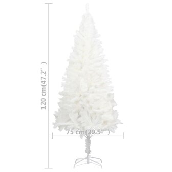 Kunstkerstboom met levensechte naalden 120 cm wit 6