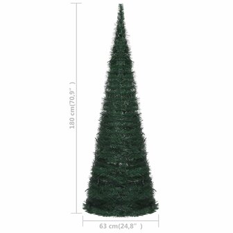 Kunstkerstboom met verlichting pop-up 180 cm groen 9