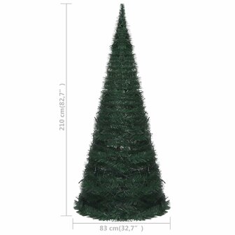 Kunstkerstboom met verlichting pop-up 210 cm groen 9