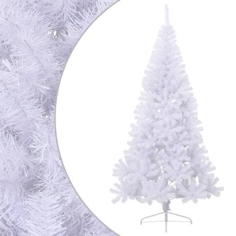 Kunstkerstboom met standaard half 240 cm PVC groen 1